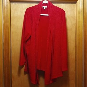 Holiday Cover red w/gold flakes